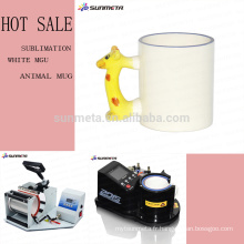 Tasse blanche d&#39;animal sublimation pour la publicité et le cadeau de pomotion à prix compétitif